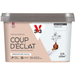 Peinture murale intérieure Coup d'Éclat® V33 Blanc talc Mat Poudré 2,5L