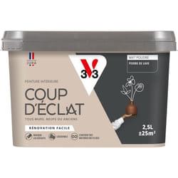 Peinture murale intérieure Coup d'Éclat® V33 Pierre de lave Mat Poudré 2,5L