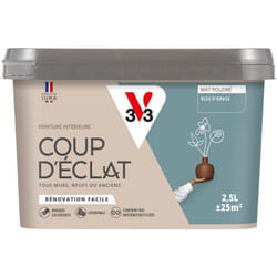 Peinture murale intérieure Coup d'Éclat® V33 Bleu d'orage Mat Poudré 2,5L