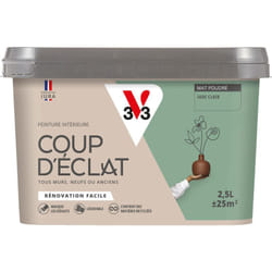 Peinture murale intérieure Coup d'Éclat® V33 Jade clair Mat Poudré 2,5L