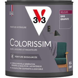 Peinture murale intérieure Colorissim® V33 Gris graphite Velours 0,5L