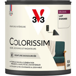 Peinture murale intérieure Colorissim® V33 Lait d'amande Velours 0,5L