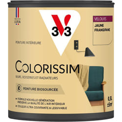 Peinture murale intérieure Colorissim® V33 Jaune frangipane Velours 0,5L