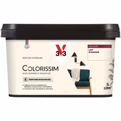 Vous avez envie de couleurs belles et éclatantes ? La peinture Colorissim® Velours contient une haute concentration de pigmen ...