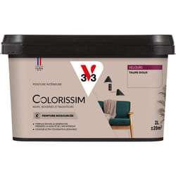 V33 - Peinture murale intérieure Colorissim® Taupe doux Velours 2L