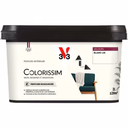 Vous avez envie de couleurs belles et éclatantes ? La peinture Colorissim® Velours contient une haute concentration de pigmen ...