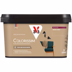 Vous avez envie de couleurs belles et éclatantes ? La peinture Colorissim® Velours contient une haute concentration de pigmen ...