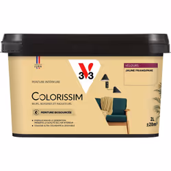 Vous avez envie de couleurs belles et éclatantes ? La peinture Colorissim® Velours contient une haute concentration de pigmen ...