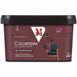 Vous avez envie de couleurs belles et éclatantes ? La peinture Colorissim® Velours contient une haute concentration de pigmen ...