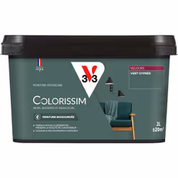 Vous avez envie de couleurs belles et éclatantes ? La peinture Colorissim® Velours contient une haute concentration de pigmen ...