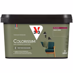 Vous avez envie de couleurs belles et éclatantes ? La peinture Colorissim® Velours contient une haute concentration de pigmen ...