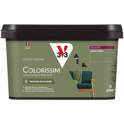 V33 - Peinture murale intérieure Colorissim® Brun verdi Velours 2L