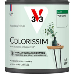 Peinture murale intérieure Colorissim® V33 Vert d'eau Satin 0,5L
