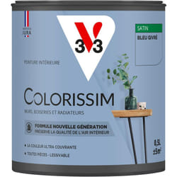 Peinture murale intérieure Colorissim® V33 Bleu givré Satin 0,5L