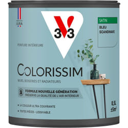 Peinture murale intérieure Colorissim® V33 Bleu scandinave Satin 0,5L