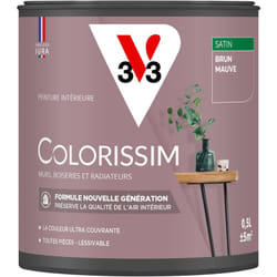 Peinture murale intérieure Colorissim® V33 Brun mauve Satin 0,5L