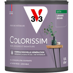 Peinture murale intérieure Colorissim® V33 Lavande séchée Satin 0,5L