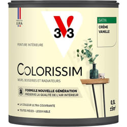 Peinture murale intérieure Colorissim® V33 Crème vanille Satin 0,5L