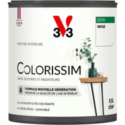 Peinture murale intérieure Colorissim® V33 Neige Satin 0,5L
