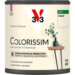Peinture murale intérieure Colorissim® V33 Kaolin Satin 0,5L