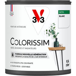 Peinture murale intérieure Colorissim® V33 Blanc Satin 0,5L