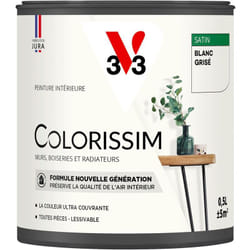 Peinture murale intérieure Colorissim® V33 Blanc grisé Satin 0,5L