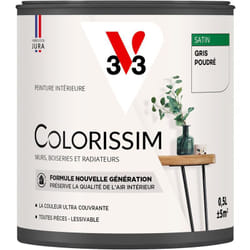 Peinture murale intérieure Colorissim® V33 Gris poudré Satin 0,5L