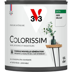Peinture murale intérieure Colorissim® V33 Gris délicat Satin 0,5L