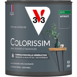 Peinture murale intérieure Colorissim® V33 Anthracite Satin 0,5L
