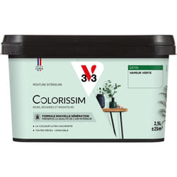 Peinture murale intérieure Colorissim® V33 Vapeur verte Satin 2,5L