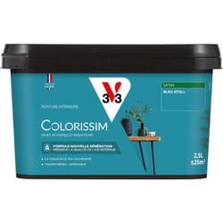 Peinture murale intérieure Colorissim® V33 Bleu atoll Satin 2,5L