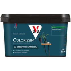 Peinture murale intérieure Colorissim® V33 Canard foncé Satin 2,5L