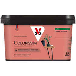 Peinture murale intérieure Colorissim® V33 Sorbet de fraise Satin 2,5L