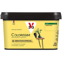 Peinture murale intérieure Colorissim® V33 Jaune Vichy Satin 2,5L
