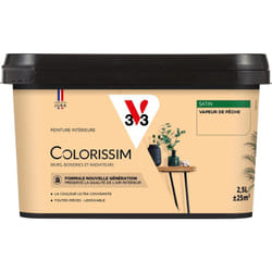 Peinture murale intérieure Colorissim® V33 Vapeur de pêche Satin 2,5L