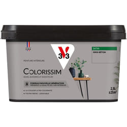 Peinture murale intérieure Colorissim® V33 Gris béton Satin 2,5L