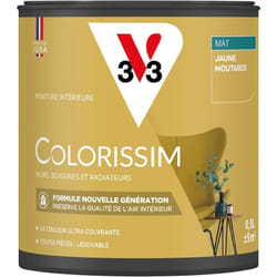 Peinture murale intérieure Colorissim® V33 Jaune moutarde Mat 0,5L