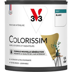 Peinture murale intérieure Colorissim® V33 Blanc Mat 0,5L