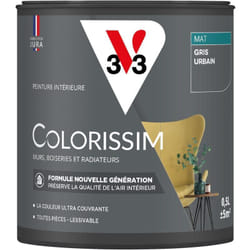 Peinture murale intérieure Colorissim® V33 Gris urbain Mat 0,5L