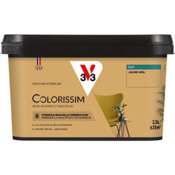 V33 - Peinture murale intérieure Colorissim® Jaune miel Mat 2,5L