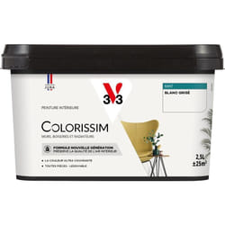 Peinture murale intérieure Colorissim® V33 Blanc grisé Mat 2,5L