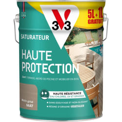 V33 - Saturateur Haute Protection Biosourcé bois grisé Mat - 5L + 20%