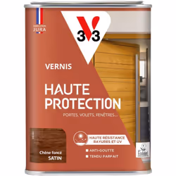 Le VERNIS HAUTE PROTECTION V33 , c’est la solution de référence pour toutes les menuiseries extérieures, des portes aux volet ...