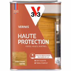 Le VERNIS HAUTE PROTECTION V33 , c’est la solution de référence pour toutes les menuiseries extérieures, des portes aux volet ...