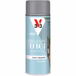 Idéal pour décorer du mobilier, des barreaux et des objets, le format aérosol de la peinture bois COULEURS D'ICI ® offre une  ...