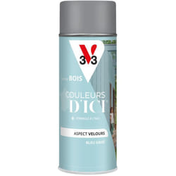 Peinture bois extérieur Couleurs d'Ici® V33 Bleu grisé Velours 400 ml