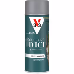 Idéal pour décorer du mobilier, des barreaux et des objets, le format aérosol de la peinture bois COULEURS D'ICI ® offre une  ...