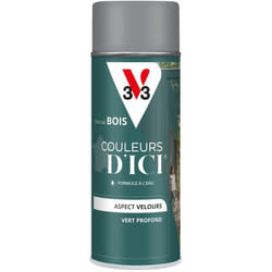 Peinture bois extérieur Couleurs d'Ici® V33 Vert profond Velours 400 ml
