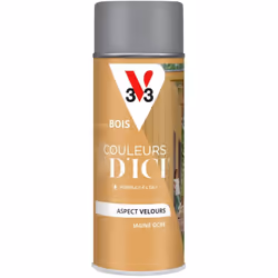 Idéal pour décorer du mobilier, des barreaux et des objets, le format aérosol de la peinture bois COULEURS D'ICI ® offre une  ...