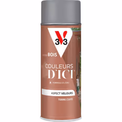 Idéal pour décorer du mobilier, des barreaux et des objets, le format aérosol de la peinture bois COULEURS D'ICI ® offre une  ...